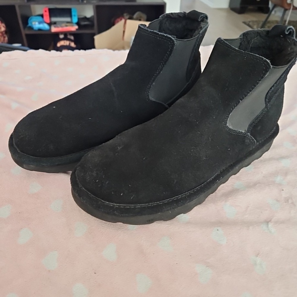 Bearpaw Marcus Men's Suede Leather Water Resistant Bootie Black Chukka